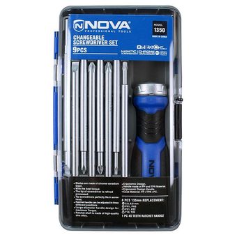 پیچ گوشتی نووا کد 1350 مجموعه 9 عددی