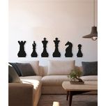 استیکر دیواری مدل مهره های شطرنج کد C28 مجموعه 6 عددی