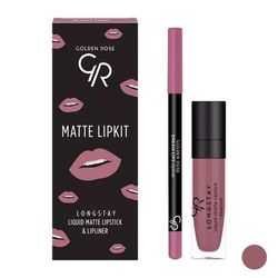رژلب مایع گلدن رز مدل Long Lasting به همراه مداد لب گلدن رز مدل Dream