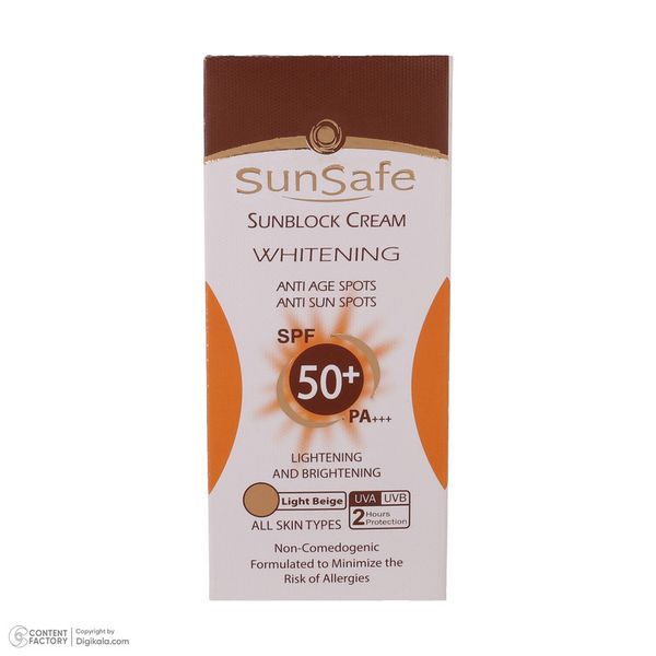 کرم ضد آفتاب رنگی سان سیف SPF 50 مدل 002 ‌مناسب برای انواع پوست‌ حجم 50 میلی لیتر