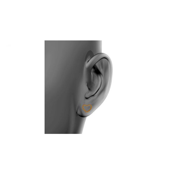 گوشواره زنانه طرح قلب کد ach-036