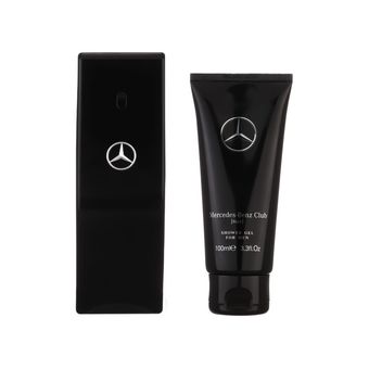 ست ادوتویلت مردانه مرسدس بنز مدل Club Black با رایحه گرم حجم 100 میلی لیتر به همراه شامپو بدن مردانه مرسدس بنز مدل Club Black حج