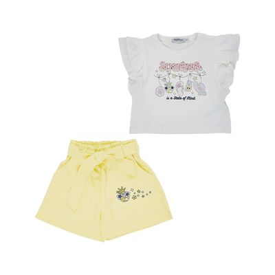 ست تاپ و شلوارک راحتی دخترانه مدل MDSS-CH3789