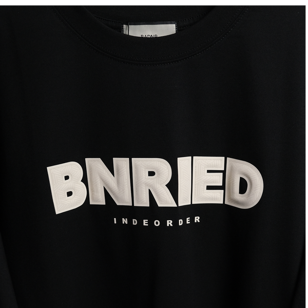 تیشرت وارداتی باکسی طرح BNRIED مشکی