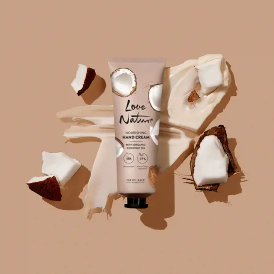 کرم دست تغذیه کننده با روغن نارگیل Nourishing Hand Cream with Organic Coconut Oil