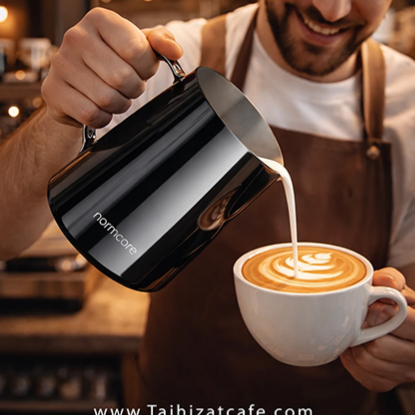 پیچر فولادی نوکتیز نورمکور Normcore مدل 450ml ساخت استرالیا | پارچ شیر حرفهای باریستا