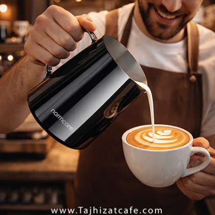 پیچر فولادی نوکتیز نورمکور Normcore مدل 600ml ساخت استرالیا | پارچ شیر حرفهای باریستا