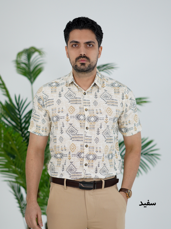 پیراهن کنفی طرح لوزی