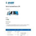 پیچ گوشتی یونیور مدل 607CS7CR مجموعه 7 عددی