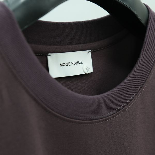 تیشرت طرح B بادمجونی