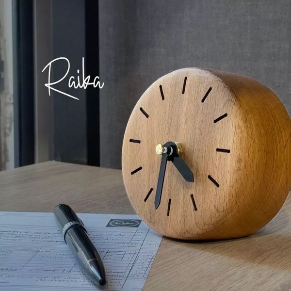 ساعت رومیزی چوبی