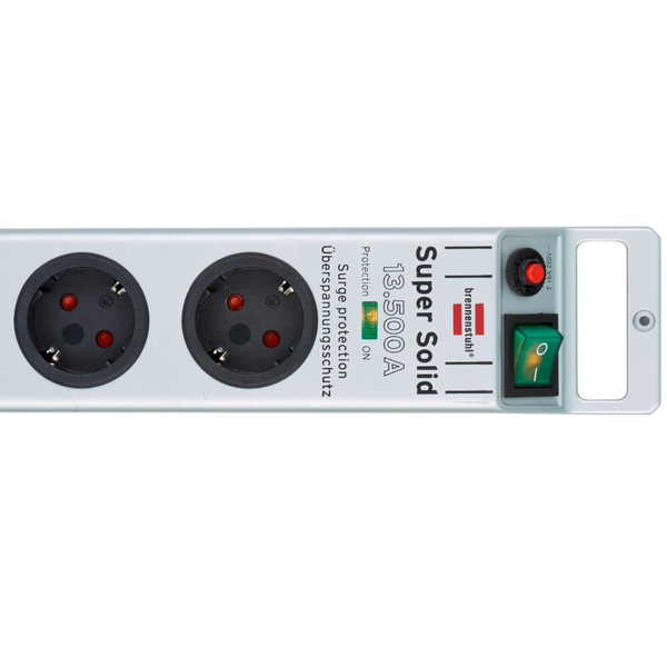 چند راهی برق ,محافظ ولتاژ و محافظ شوک 5 خانه برند برننشتول مدل سوپر سالید Brennenstuhl Super-Solid