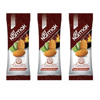 مغز بادام درختی سورت شده باربیکیو نارمک 90 گرم بسته 3 عددی