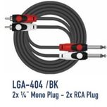 KIRLIN CABLE LGA-404/3M (2*RCA PLUG-2*1/4 MONO PLUG)