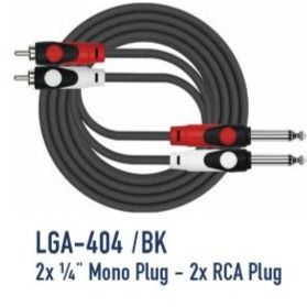 KIRLIN CABLE LGA-404/3M (2*RCA PLUG-2*1/4 MONO PLUG)