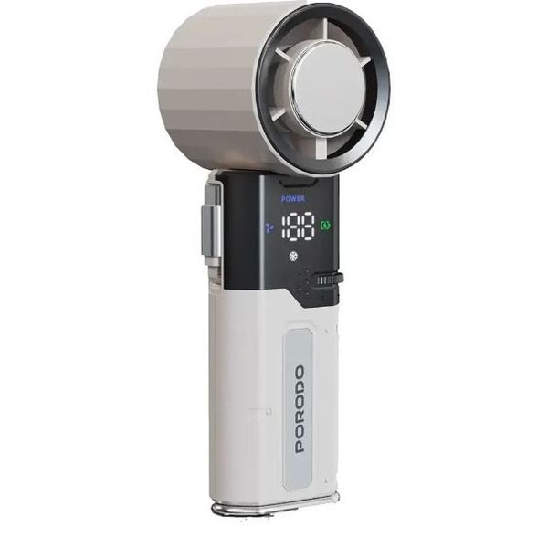 پنکه دستی شارژی و پاوربانک‌دار Porodo Chillo Plus مدل PDLFSTMF120- کدشناسه محصول:CC-1009