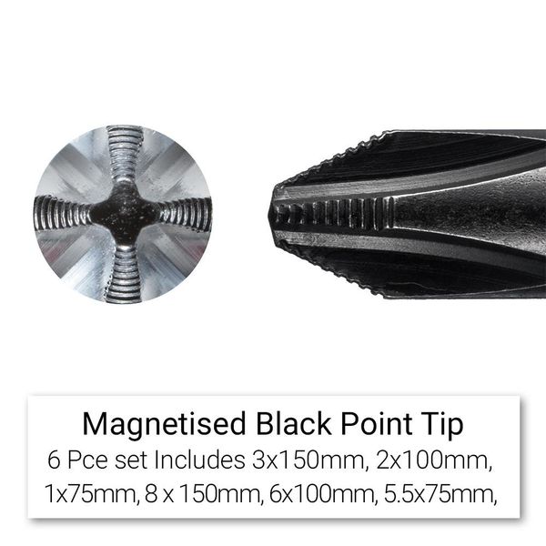 پیچ گوشتی وسل سری MEGADORA مدل 9006PB ست 6 عددی