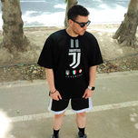 تیشرت پنبه ای اورسایز طرح یوونتوس کد 94