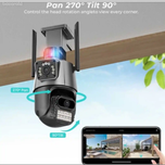 دوربین مداربسته سیمکارت خور بی سیم دو لنز مدل IPC-V380-V21
