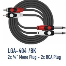 KIRLIN CABLE LGA-404/6M (2*RCA PLUG-2*1/4 MONO PLUG)
