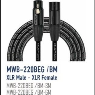 KIRLIN CABLE MWB-220BEG/3M (XLR MALE - XLR FEMAIL)