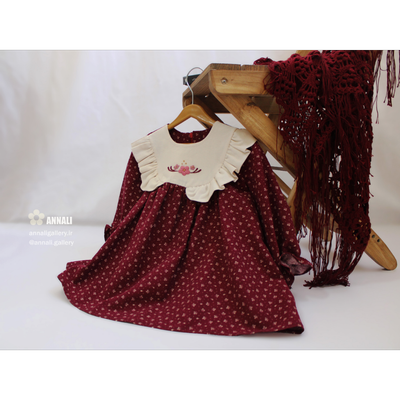 پیراهن دونه رنگ زرشکی