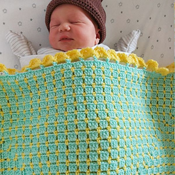 پتو/ شال مبل قلاب بافی مدل دوگانه