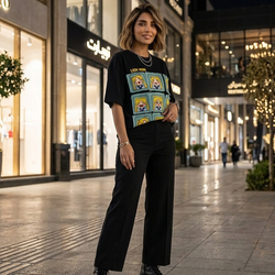 تیشرت‌ زنانه مدل کارلا مشکی