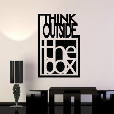 استیکر وی وین آرت طرح Think Outside the Box کد S32