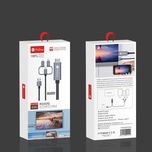 کابل تبدیل HDMI به USB-C / microUSB / لایتنینگ پرووان مدل PCH70 طول 1.8متر