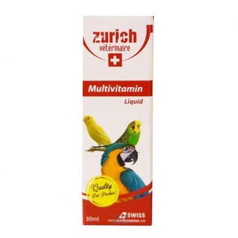 قطره مولتی ویتامین پرندگان زوریخ 30 میلی لیتر