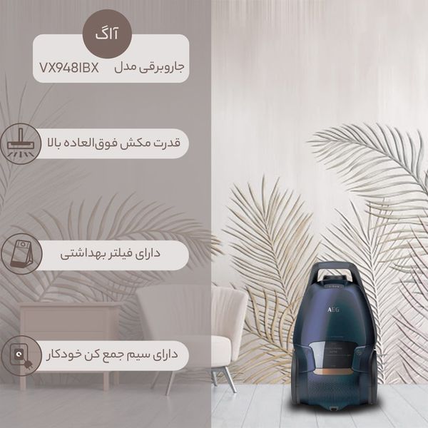 جاروبرقی 2200 وات آ ا گ مدل VX9-4-8IBX