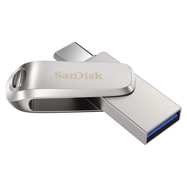 فلش مموری سن دیسک مدل Ultra Dual Drive Luxe ظرفیت 128 گیگابایت