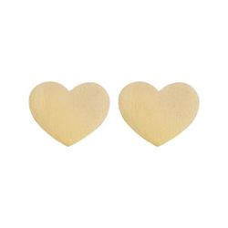 گوشواره طلا 18 عیار زنانه مدل میخی طرح قلب میا گالری