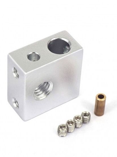 محفظه آلومینیومی هیتر پرینتر سهبعدی MK8 همراه محافظ مسی ترمیستور