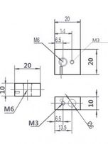 محفظه آلومینیومی هیتر پرینتر سهبعدی MK8 همراه محافظ مسی ترمیستور