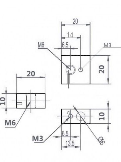 محفظه آلومینیومی هیتر پرینتر سهبعدی MK8 همراه محافظ مسی ترمیستور