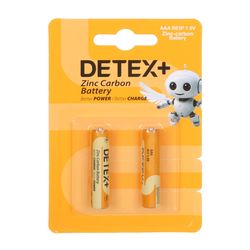 باتری نیم قلم Detex+ - AAA مدل Zinc Carbon R03P (بسته 2 عددی)