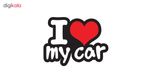 برچسب بدنه خودرو مدل Love My Car کد03