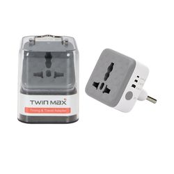 تبدیل برق 3 به 2 تایمردار TwinMax مدل M-X5 - سفید