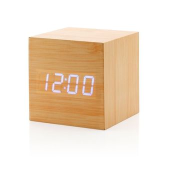 ساعت رومیزی دیجیتال مدل وودن کلاک (Wooden Clock) – ترکیبی از زیبایی چوب طبیعی و فناوری مدرن