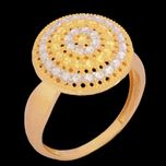 نیم ست طلا 18 عیار زنانه طلای مستجابی مدل آوا گرد کد 68001