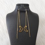 گوشواره زنانه مدل بخیه طرح ماه کد moo111