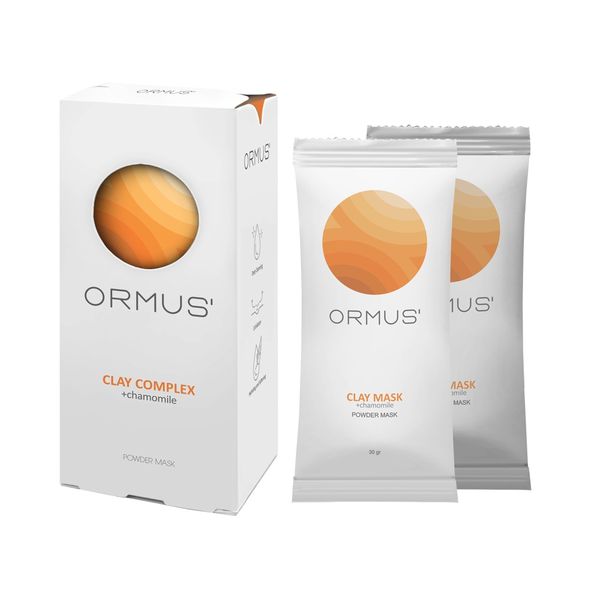 ماسک صورت اورموس مدل کمپلکس خاک رس بابونه وزن 30 گرم بسته 5 عددی