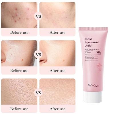فوم شست و شوی صورت BIOAQUA مدل Rose Hyaluronic Acid