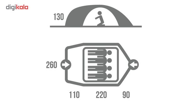 چادر 4 نفره هاسکی مدل Baron 4