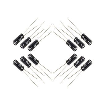 خازن 2.2 میکروفاراد 50 ولت کد Ca2.2uf-50V بسته 12 عددی