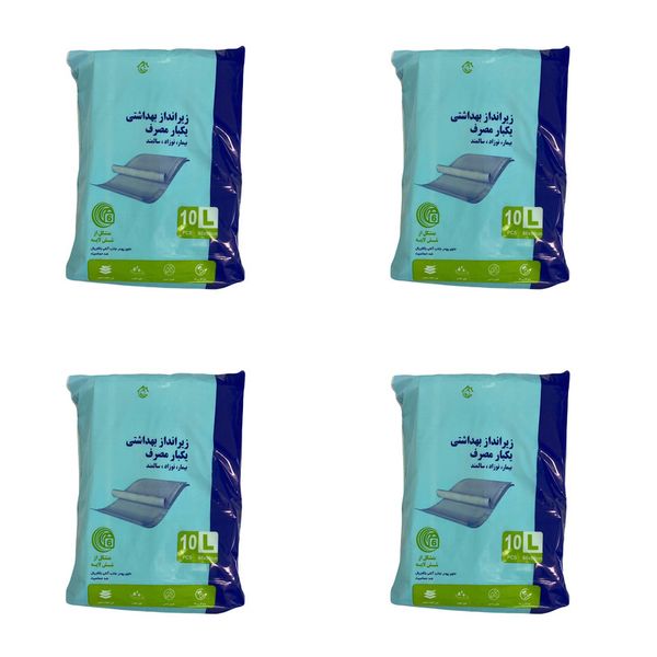 پد زیرانداز بهداشتی بهداشتی یکبار مصرف درماپد مجموعه 4 عددی