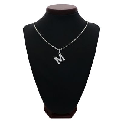 گردنبند مردانه طرح حرف M کد h03*620