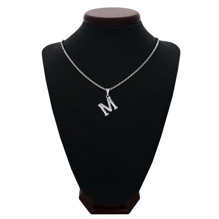 گردنبند مردانه طرح حرف M کد h03*620